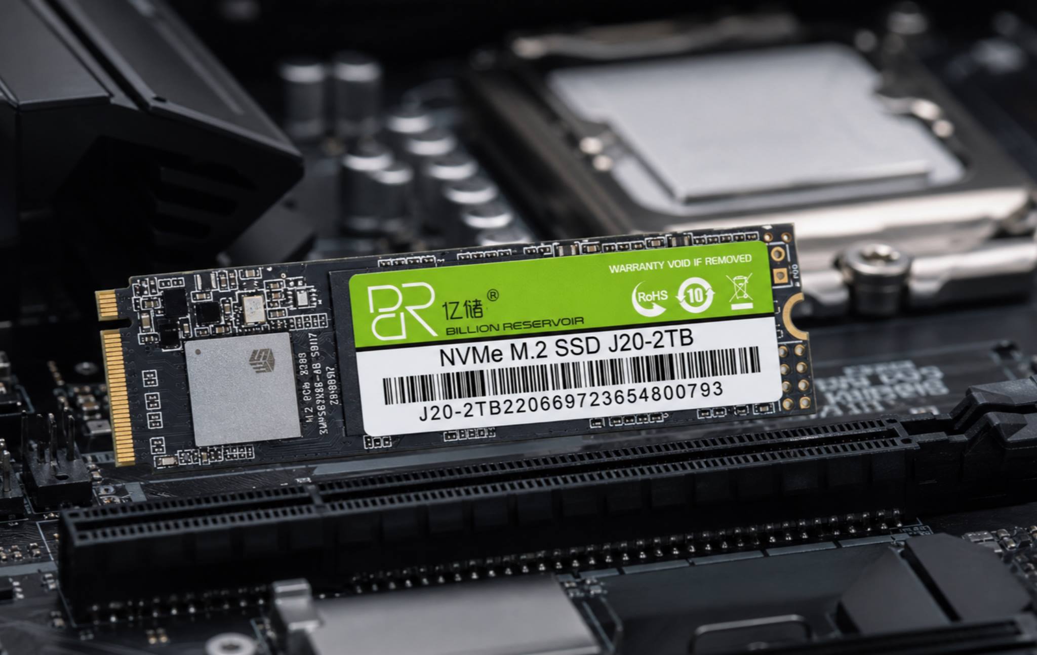 high-performance M.2 NVMe SSD side view