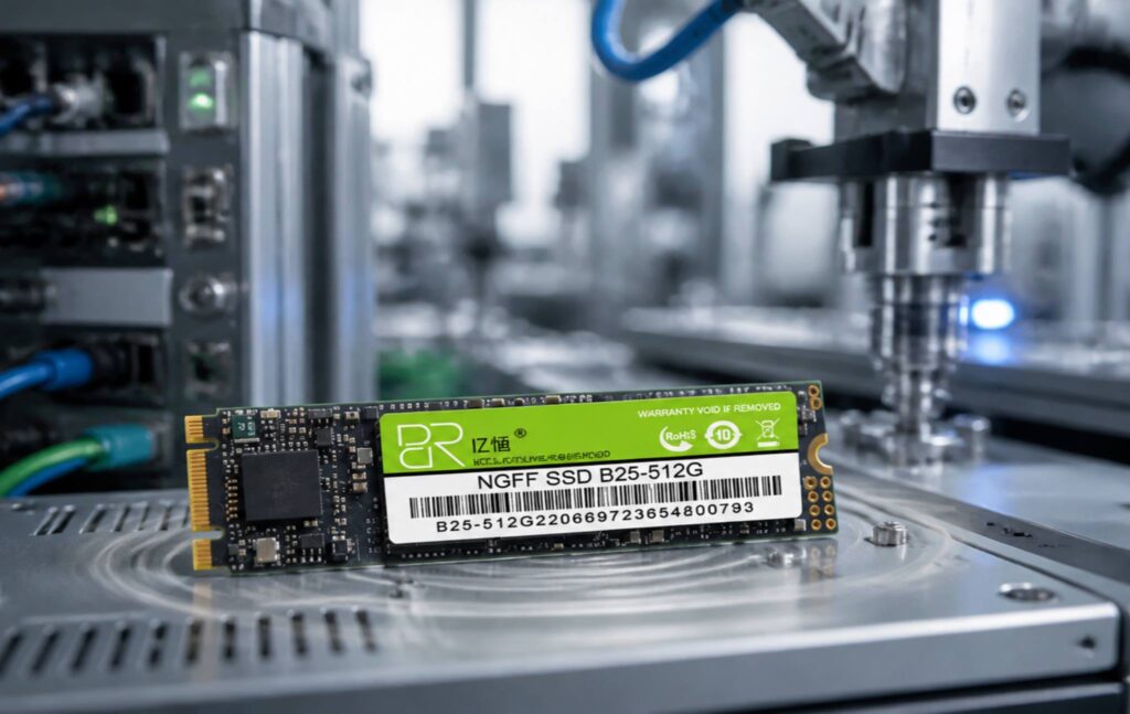 shock-resistant SATA III SSD side view